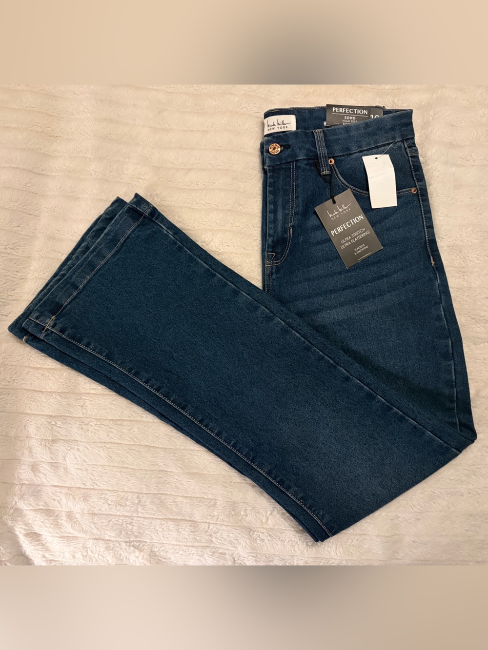 NWT: Nicole Miller Mid Blue High-Rise Perfection Jeans